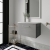 Nuie Arno Wall Hung 1-Drawer Vanity Unit with Bellato Grey Worktop 600mm Wide - Anthracite Woodgrain