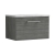 Nuie Arno Wall Hung 1-Drawer Vanity Unit with Bellato Grey Worktop 600mm Wide - Anthracite Woodgrain