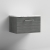Nuie Arno Wall Hung 1-Drawer Vanity Unit with Carrera Marble Worktop 600mm Wide - Anthracite Woodgrain | Thumbnail Image