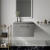 Nuie Arno Wall Hung 1-Drawer Vanity Unit with Worktop 600mm Wide - Anthracite Woodgrain