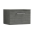 Nuie Arno Wall Hung 1-Drawer Vanity Unit with Worktop 600mm Wide - Anthracite Woodgrain
