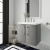 Nuie Arno Wall Hung 2-Door Vanity Unit with Basin-3 600mm Wide - Anthracite Woodgrain