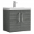 Nuie Arno Wall Hung 2-Door Vanity Unit with Basin-1 600mm Wide - Anthracite Woodgrain