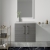 Nuie Arno Wall Hung 2-Door Vanity Unit with Bellato Grey Worktop 600mm Wide - Anthracite Woodgrain