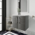 Nuie Arno Wall Hung 2-Door Vanity Unit with Bellato Grey Worktop 600mm Wide - Anthracite Woodgrain