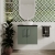 Nuie Arno Wall Hung 2-Door Vanity Unit with Worktop 600mm Wide - Black Woodgrain