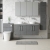 Nuie Arno Wall Hung 4-Door Vanity Unit with Bellato Grey Worktop 1200mm Wide - Anthracite Woodgrain | Thumbnail Image
