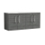 Nuie Arno Wall Hung 4-Door Vanity Unit with Bellato Grey Worktop 1200mm Wide - Anthracite Woodgrain | Thumbnail Image