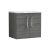 Nuie Arno Wall Hung 2-Door Vanity Unit with Carrera Marble Worktop 600mm Wide - Anthracite Woodgrain | Thumbnail Image