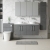 Nuie Arno Wall Hung 4-Door Vanity Unit with Carrera Marble Worktop 1200mm Wide - Anthracite Woodgrain | Thumbnail Image
