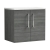 Nuie Arno Wall Hung 2-Door Vanity Unit with Sparkling White Worktop 600mm Wide - Anthracite Woodgrain