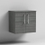 Arno Woodgrain 600mm 2-Door Wall Hung Vanity Unit with Countertop