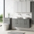 Nuie Arno Wall Hung 4-Door Vanity Unit with Worktop 1200mm Wide - Anthracite Woodgrain | Thumbnail Image