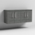 Arno Woodgrain Twin 1200mm 4-Door Wall Hung Vanity Unit with Countertop