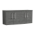 Nuie Arno Wall Hung 4-Door Vanity Unit with Worktop 1200mm Wide - Anthracite Woodgrain