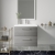Nuie Arno Wall Hung 2-Drawer Vanity Unit with Basin-1 600mm Wide - Anthracite Woodgrain