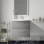 Nuie Arno Wall Hung 2-Drawer Vanity Unit with Basin-4 600mm Wide - Anthracite Woodgrain
