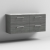 Nuie Arno Wall Hung 4-Drawer Vanity Unit with Bellato Grey Worktop 1200mm Wide - Anthracite Woodgrain | Thumbnail Image