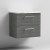 Nuie Arno Wall Hung 2-Drawer Vanity Unit with Carrera Marble Worktop 600mm Wide - Anthracite Woodgrain | Thumbnail Image