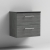 Nuie Arno Wall Hung 2-Drawer Vanity Unit with Sparkling Black Worktop 600mm Wide - Anthracite Woodgrain