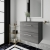 Arno Woodgrain 600mm 2-Drawer Wall Hung Vanity Unit with Countertop