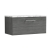 Nuie Arno Wall Hung 1-Drawer Vanity Unit with Carrera Marble Worktop 800mm Wide - Anthracite Woodgrain | Thumbnail Image