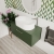 Nuie Arno Wall Hung 1-Drawer Vanity Unit with Worktop 800mm Wide - Satin Green
