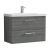 Nuie Arno Wall Hung 2-Drawer Vanity Unit with Basin-3 800mm Wide - Anthracite Woodgrain