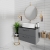 Nuie Arno Wall Hung 2-Drawer Vanity Unit with Sparkling Black Worktop 800mm Wide - Gloss White