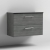 Nuie Arno Wall Hung 2-Drawer Vanity Unit with Sparkling Black Worktop 800mm Wide - Anthracite Woodgrain