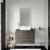 Nuie Arno Wall Hung 2-Drawer Vanity Unit with Worktop 800mm Wide - Anthracite Woodgrain