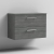 Arno Woodgrain 800mm 2-Drawer Wall Hung Vanity Unit with Countertop