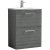 Nuie Arno Floor Standing 2-Drawer Vanity Unit with Basin-4 600mm Wide - Anthracite Woodgrain