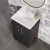 Nuie Arno Floor Standing 2-Door Vanity Unit with Basin-1 500mm Wide - Black Woodgrain | Thumbnail Image