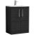 Nuie Arno Floor Standing 2-Door Vanity Unit with Basin-4 600mm Wide - Black Woodgrain