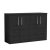 Nuie Arno Floor Standing 4-Door Vanity Unit with Worktop 1200mm Wide - Charcoal Black Woodgrain | Thumbnail Image