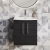 Nuie Arno Wall Hung 2-Door Vanity Unit with Basin-4 500mm Wide - Black Woodgrain