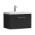 Nuie Arno Wall Hung 1-Drawer Vanity Unit with Basin-1 600mm Wide - Black Woodgrain