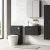 Nuie Arno Wall Hung 1-Drawer Vanity Unit with Worktop 600mm Wide - Charcoal Black | Thumbnail Image