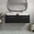 Nuie Arno Wall Hung 2-Drawer Vanity Unit with Worktop 1200mm Wide - Charcoal Black