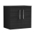 Nuie Arno Wall Hung 2-Door Vanity Unit with Worktop 600mm Wide - Black Woodgrain