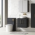 Nuie Arno Wall Hung 2-Door Vanity Unit with Worktop 600mm Wide - Black Woodgrain