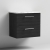 Nuie Arno Wall Hung 2-Drawer Vanity Unit with Carrera Marble Worktop 600mm Wide - Charcoal Black Woodgrain | Thumbnail Image