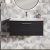 Nuie Arno Wall Hung 1-Drawer Vanity Unit with Basin-4 800mm Wide - Black Woodgrain