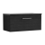 Nuie Arno Wall Hung 1-Drawer Vanity Unit with Sparkling Black Worktop 800mm Wide - Black Woodgrain
