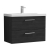 Nuie Arno Wall Hung 2-Drawer Vanity Unit with Basin-3 800mm Wide - Black Woodgrain