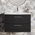 Nuie Arno Wall Hung 2-Drawer Vanity Unit with Basin-4 800mm Wide - Black Woodgrain