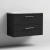 Nuie Arno Wall Hung 2-Drawer Vanity Unit with Bellato Grey Worktop 800mm Wide - Black Woodgrain | Thumbnail Image
