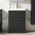 Nuie Arno Floor Standing 2-Drawer Vanity Unit with Basin-3 600mm Wide - Black Woodgrain