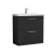Nuie Arno Floor Standing 2-Drawer Vanity Unit with Basin-1 800mm Wide - Black Woodgrain